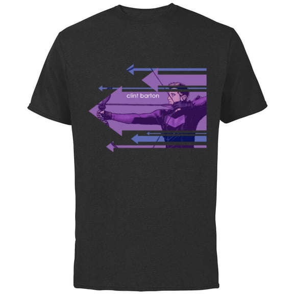Marvel Hawkeye Clint Barton Arrows - Short Sleeve Cotton T-Shirt for Adults - Customized-Black