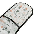thumbnail image 4 of Yayeee Double Oven Mitt Kitchen Heat Resistant Baking 35" x7" Quilted Glove, Green Garden Pattern, 4 of 6