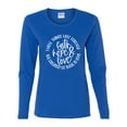 thumbnail image 2 of Wild Bobby, Faith Hope & Love Three Things That Last Forever Inspirational/Christian Women Graphic Long Sleeve Tee, Royal, Medium, 2 of 6