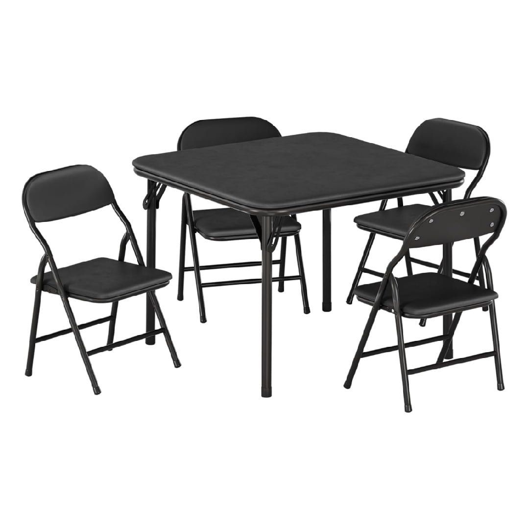 3/5 Piece Kids Folding Table and Chairs Set, Toddlers Boys Girls Games Table and Chairs Set, Activity Table and Chairs Set for Dining Room,Daycare,Classrooms