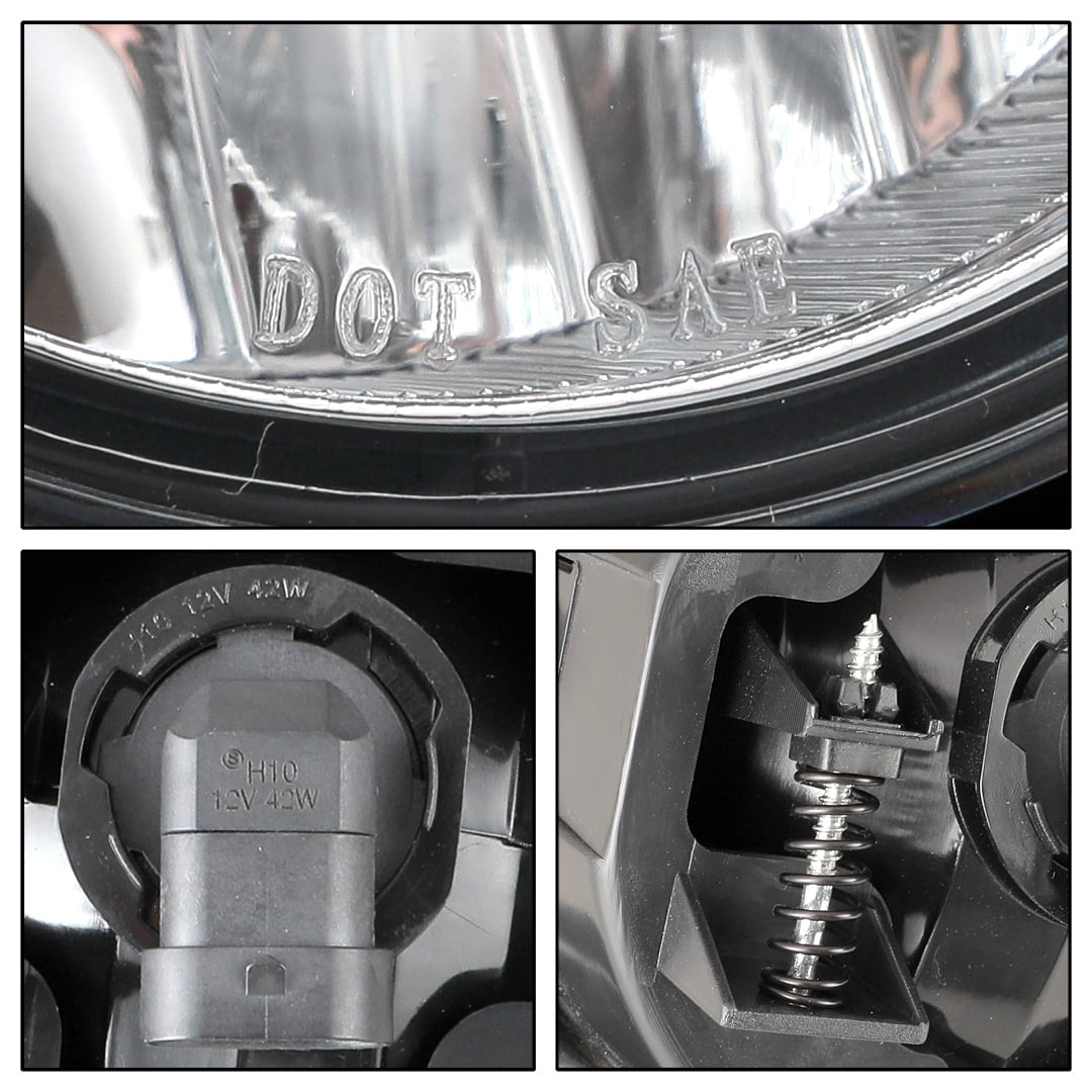 Winjet Fog Light Kit For Ford F-150 2009-2010 - Clear Lens, Complete Set With Wiring