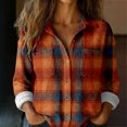 thumbnail image 2 of QASIEATN Womens and Girls Long Sleeve Flannel Shirt Casual Button Down Plaid Shirts 3 Months Adult 2XL, 2 of 7