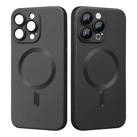 Funda Para iPhone 15 Pro Tpu Suave Con Magsafe Incluye Mica Negro Magsafe Black