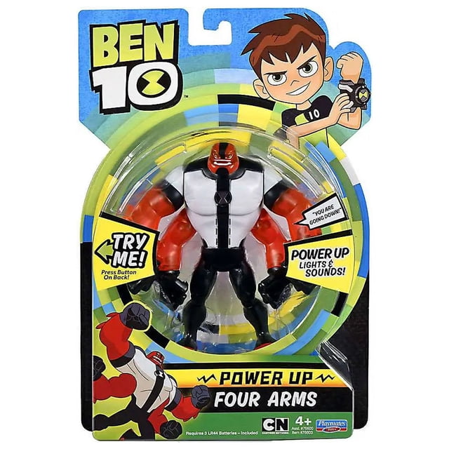 2025 Figura de acción Original Ben 10 Power up cuatro brazos Ben Tennyson Gray Matter Power up Diamondhead Power up cuatro brazos juguetes para niños
