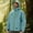#191-Light Blue, variant on Unisex Solid Windproof Water-Resistant Jacket, Outdoor Hiking Coat with Zippered Pockets, Adjustable Hood, Long Sleeve Casual Wear for Men and Women, Trekking Activity Apparel,Plus Size