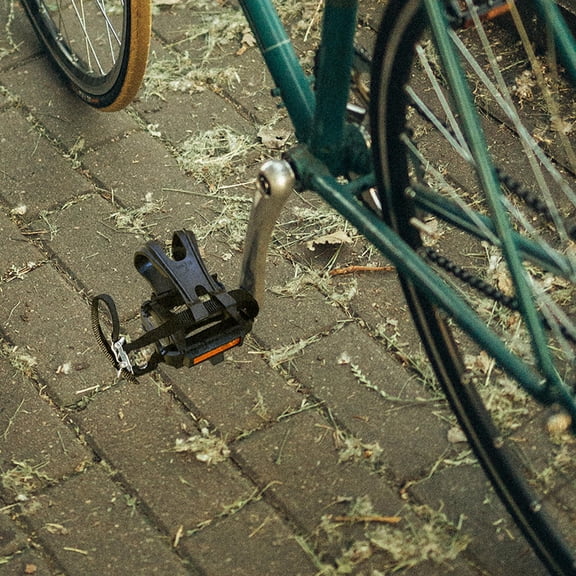 Worgeous 2 Pcs Pedal Straps Cycling Toe Clips Workout Bike Fitness Black