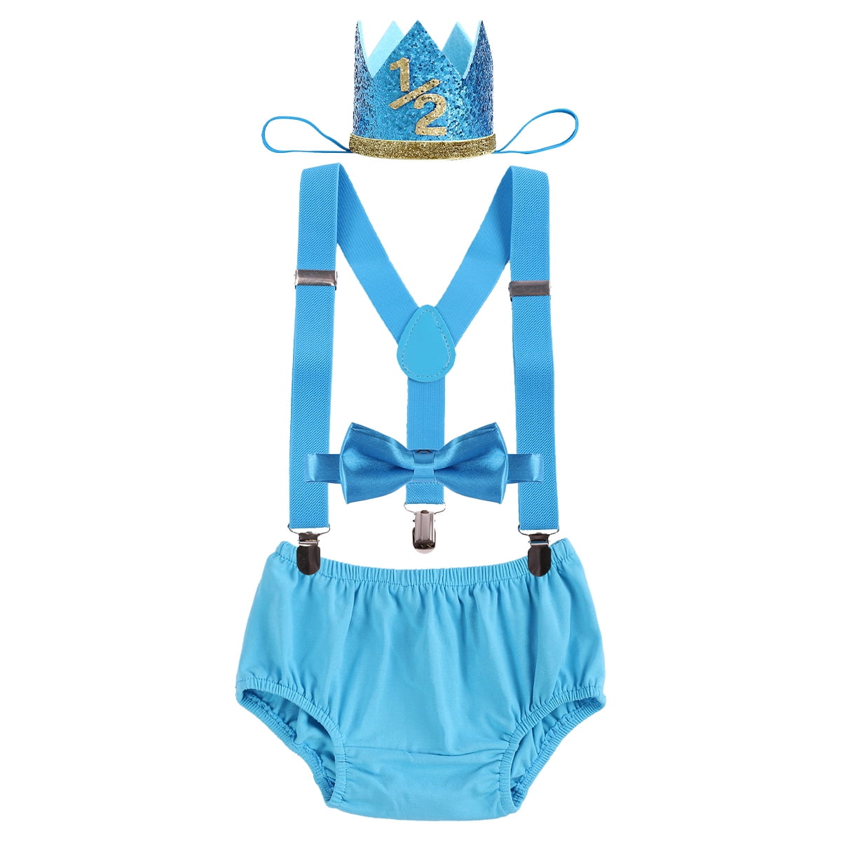 Baby Boys Cake Smash Outfit - Fishing Party Diaper Cover, Suspenders & Bow  Tie Girls Bloomers for First Birthday by WELROG (Pink+Dark Purple+Lake  blue) B089Y3JM7R : : Clothing, Shoes & Accessories