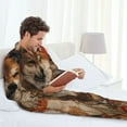 thumbnail image 6 of Sikiie Vintage Shiba Inu Art Mens Pajama Set, Soft Warm Long Sleeve Sleepwear, Cozy Button-Down Pjs for Men-XX-Large, 6 of 7