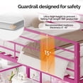 thumbnail image 2 of UBesGoo Full Loft Bed with Desk and Drawers, Metal Loft Bed with Storage Shelves, Charging Station and LED Lights, Pink, 2 of 9
