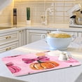 thumbnail image 6 of Pink Pumpkins and Bows Dish Drying Mat Dish Drainer Rack Mats Water Absorbent Non-Slip Easy Clean Heat Resistant for Kitchen Counter, 6 of 8