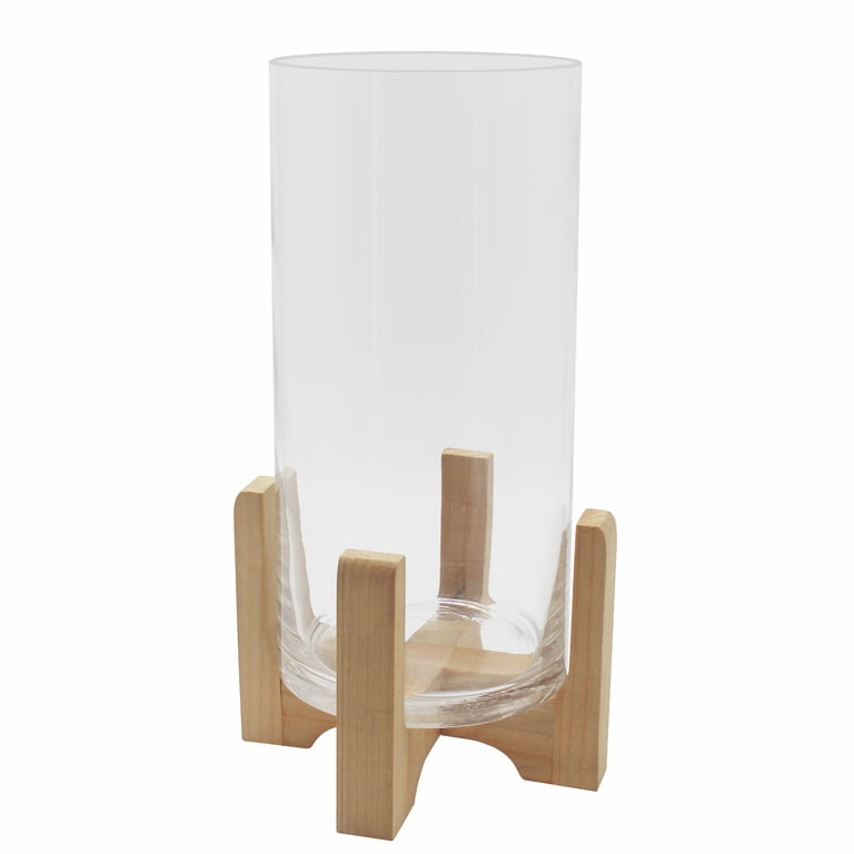 Better Homes & Gardens Glass Hurricane with Wood Stand, 11.5 in photo 5