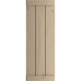 thumbnail image 2 of Ekena Millwork 16 1/2"W x 24"H Rustic Three Board Joined Board-n-Batten Knotty Pine Faux Wood Shutters w/End Batten (Per Pair), Primed Tan, 2 of 10