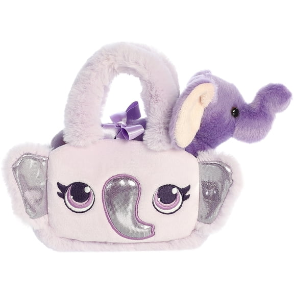 Aurora - Small Purple Fancy Pals - 10.5" Glitter Elephant - Fashionable Stuffed Animal