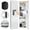 White - Fingerprint, variant on 53.15" Wall Safe Between The Studs, Biometric Fingerprint Hidden Safe with Dual Alarm System and Silent Mode, Wall Gun Safe with 3 Adjustable Shelves and Magnetic Slot