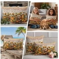 thumbnail image 5 of Orange Yellow Pumpkin Fall Outdoor Waterproof Pillow Covers, Thanksgiving Botanical Plaid Rustic Decorative Square Throw Pillowcase Sofa Cushion Sham for Patio/Couch/Chair, 16"x16" 2 Pack, 5 of 8