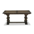 thumbnail image 2 of East West Furniture LAAS9-07-T25 9 Piece Table Set consists A Wood Dining Table and 8 Black Textured Faux Leather Parson Dining Chairs, Distressed Jacobean, 2 of 2