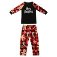 thumbnail image 2 of Fiomva Christmas Pajamas for Family Matching Xmas Christmas Pjs Set Santa Claus Cartoon Print Cute Holiday Family Sleepwear, 2 of 10
