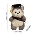 thumbnail image 3 of RuiJiao Graduation Gift for Her Him, Cute College Graduation Stuff Present, 4.7-inch Bear Doll with Doctoral Hat, for High School, University, Teachers, 3 of 7