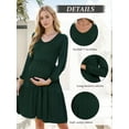 thumbnail image 3 of Women's Long Sleeve Maternity Dress Ruffle Maternity Clothes for Women, 3 of 4