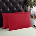 thumbnail image 3 of Waterproof Outdoor Throw Pillows with Inserts 12"x20", Pure Red Soft Decorative Pillowcases for Couch Bedroom, Simple Solid Color Pillow Covers for Sofa Living Room, 3 of 8