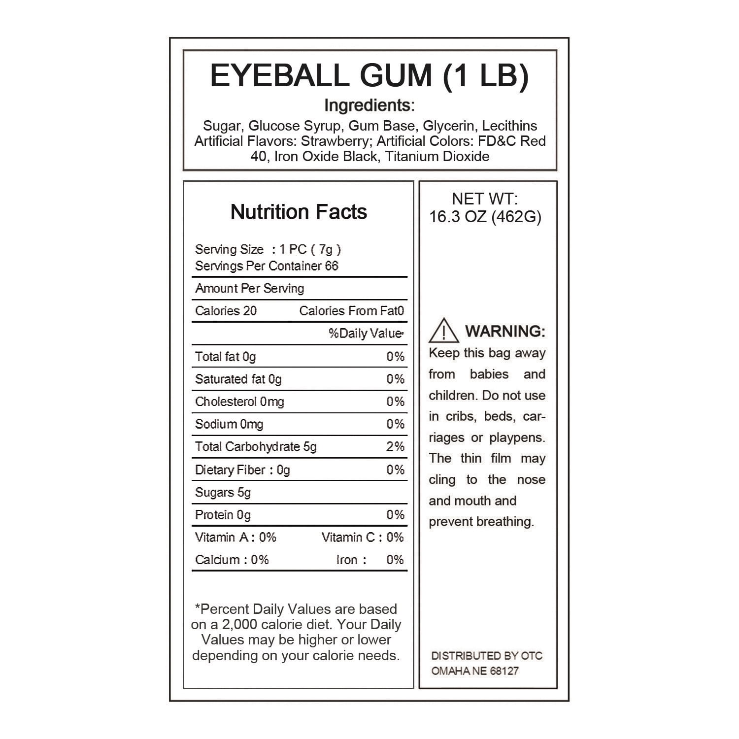 Eyeball Gum (1Lb) - Edibles - 66 Pieces