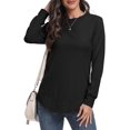 thumbnail image 5 of Aiyino Sweatshirts for Women Crewneck Long Sleeve Shirts Tunic Tops for Leggings, 5 of 9