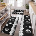 thumbnail image 2 of Black White Moon Flower Mountain Pattern Kitchen Rugs Sets Of 3,Kitchen Runner Rugs Non Skid Washable,Decorative Kitchen Floor Mats for Kitchen,Sink,Laundry,17"x30"+ 17"x47" + 17"x59", 2 of 6