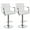 White, variant on VibrantEcho Bar Stools Set of 2, PU Leather Adjustable Swivel Barstools, Hydraulic Kitchen Counter Height Bar Chairs with Armrest and Back for Kitchen, Dining Room,White
