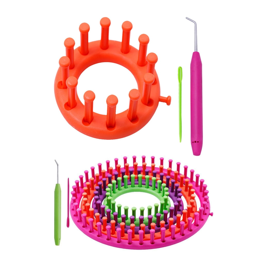 CIYISON Weaving Weave Knitting Kits Plastic Sweater Sock Hat Scarf Scarves Maker Long NeedleHook DIY Weaving Tool for Beginners