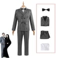thumbnail image 2 of Disfraz Wednesday Addams Morticia, traje de manga larga para hombre, uniforme de fiesta, trajes de Cosplay de Gómez, bailes familiares, disfraces de papá, Cos, 2 of 2