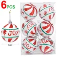 thumbnail image 3 of 6/24 piezas de bolas de colores navideños con purpurina para colgar en el árbol de Navidad, adorno para el hogar, regalo de fiesta de año nuevo, decoración, 3 of 5