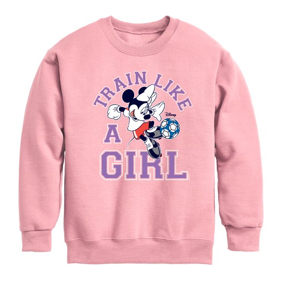 Disney - Train Like A Girl - Toddler & Youth Crewneck Fleece Sweatshirt