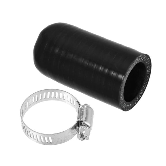 Unique Bargains 1 Set 25mm ID Silicone Coolant Cap with Clamp for Coolant Heater Bypass Vacuum Water Port Black