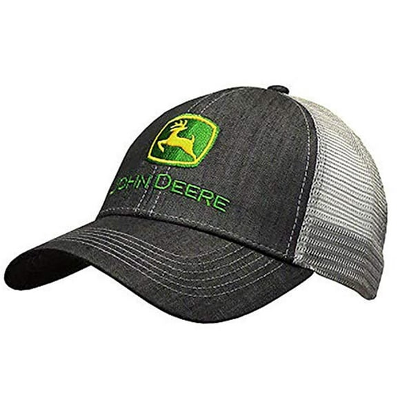 Gorra John Deere de malla vaquera con logotipo bordado