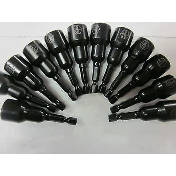 12~2-9/16"  LASER ETCHED MAGNETIC ~ 9/16" ~ NUTSETTER NUT DRIVER SETTERS