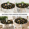 thumbnail image 7 of Elastic Edge Sunflower Round Tablecloth, Water-Resistant and Fade-Resistant Cover for 44-52 Inch Tables, Indoor Outdoor Use, 7 of 7