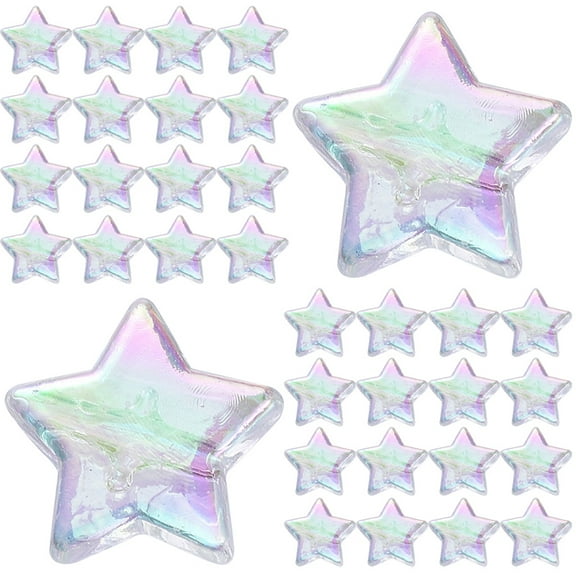 Masteelf Star Shaped Spacer Beads for Jewelry Crafting Assorted Acrylic Colors 1 Bag Necklace Making Beads