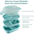 thumbnail image 3 of Yeacher Boîte à Lunch Box Adulte, 3 Conteneurs Bento Empilables pour Adultes / Enfants, Bento Design Minimaliste Moderne, 3 of 7