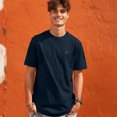 thumbnail image 4 of Dalix Lil Smile Heavy Cotton Short Sleeve Summer Tee Mens in Navy L Large, 4 of 5