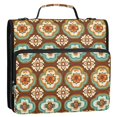 thumbnail image 5 of FORMRS Zipper Binder with Shoulder Strap 2-inch Ring 500 Sheet Capacity File Bag, Retro Blossom Flower, 5 of 5
