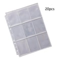 thumbnail image 2 of Langgg 20 Pieces Transparent Album Pages Double-sided Collection 9 Pockets Gaming Card Sleeves 3-Ring Cards Holder Sheets Binder, 2 of 8