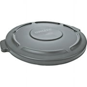 Rubbermaid Commercial Brute 20-gallon Container Lid - Round - High-density Polyethylene (HDPE) - 1 Each - Gray | Bundle of 5 Each