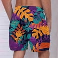 thumbnail image 4 of BiZtdJrK Big and Tall Board Shorts for Men Summer Casual Drawstring Elastic Waist Beach Shorts Fashion Hawaiian Tropical Print Swim Trunks with Pockets Multicolor L, 4 of 5
