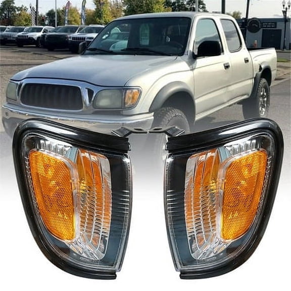 LABLT Replacement for 2001-2004 Tacoma Parking/Side Marker Light Assembly Pair Driver and Passenger Side Black