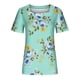 thumbnail image 4 of Camisetas informales de verano para mujer, cuello cuadrado, manga corta, túnica, blusas sueltas y cómodas OAVQHLG3B Store  lin121212, 4 of 4