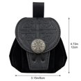 thumbnail image 2 of Hangable Coin Purse Medieval Belt Bag Steampunk Dice Bag Vintage Belt Pouch for Men Women Black, 2 of 7