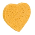 thumbnail image 2 of Esponja de limpieza facial de algodón con pulpa de madera en Ndcxsfigh forma de corazón Puff cosmético (amarillo), 2 of 9