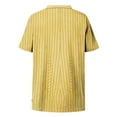 thumbnail image 6 of Otvok Women'S T-Shirt Casual Summer V-Neck Cross-Front-Collar Striped Unlined Print Oversized Short Sleeve Tops, 6 of 6