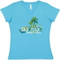 thumbnail image 3 of Inktastic San Juan Puerto Rico Women's V-Neck T-Shirt, 3 of 5