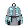 thumbnail image 3 of White Blue Butterfly Pattern Cute School Backpack with Padded Back and Adjustable Shoulder Straps 13.4"x11"x4.7", 3 of 5